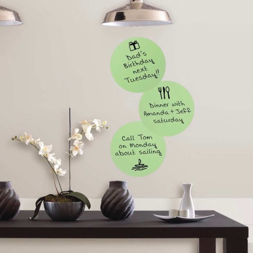 Dry Erase Polka Dots (2 Pack) Lime Green